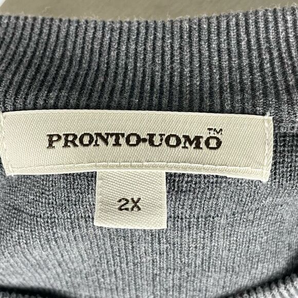 Pronto-Uomo Silk Cotton Checkered Knit Sweater - Men’s 2X - Picture 5 of 7